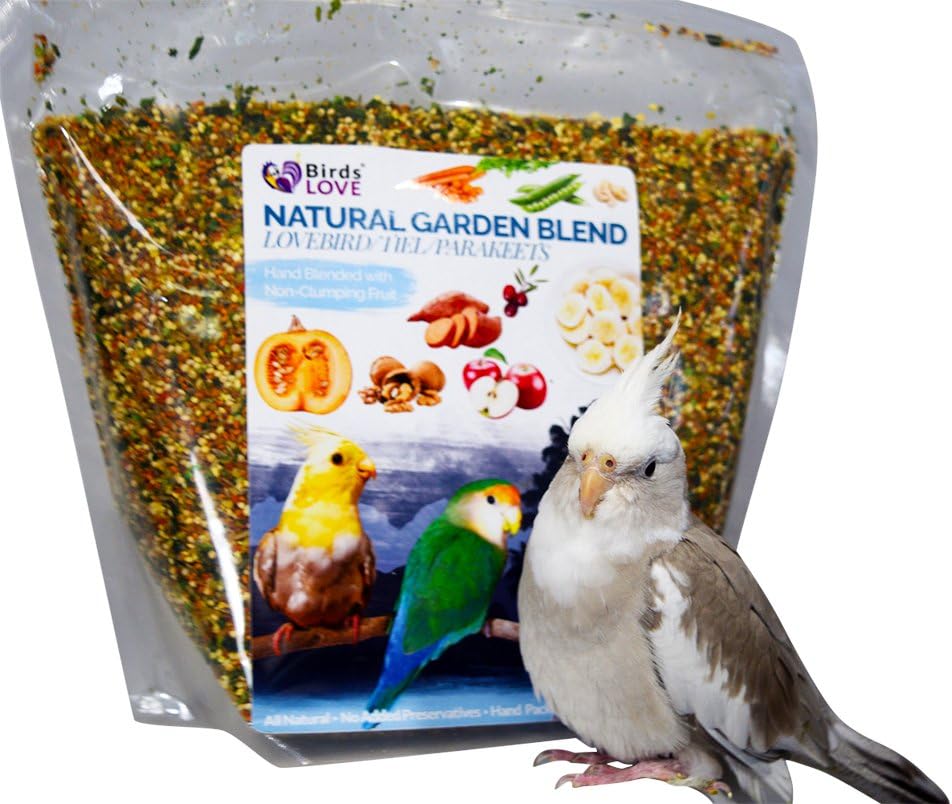 Birds LOVE All Natural Garden Blend Bird Food for Small Birds - Lovebirds, Cockatiels, Parakeets