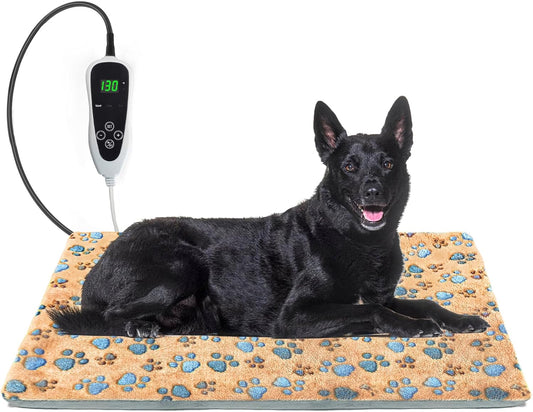Large Dog Heating Pad 36×24 in for Dogs Smart Thermostat,Whelping Box for Dogs Metal Tube