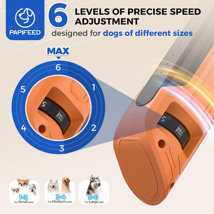 PAPIFEED High Torque Dog Nail Grinder Quiet - 6-Speed Adjustable Pet Nail Trimmer with 2 LED Lights