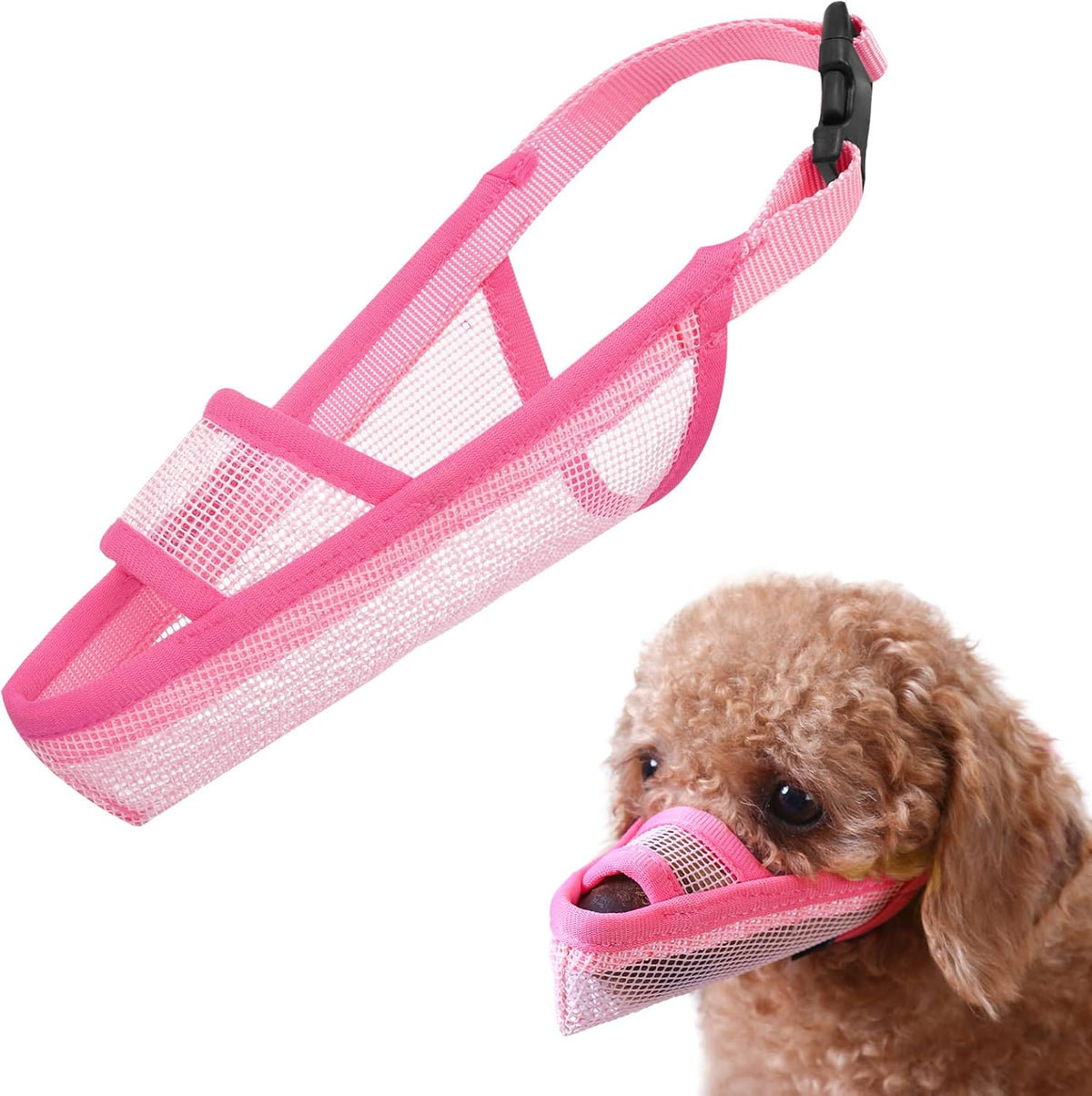 Crazy Felix Nylon Dog Muzzle for Small Medium Large Dogs Dachshund Beagle Poodle Labrador, Air Mesh