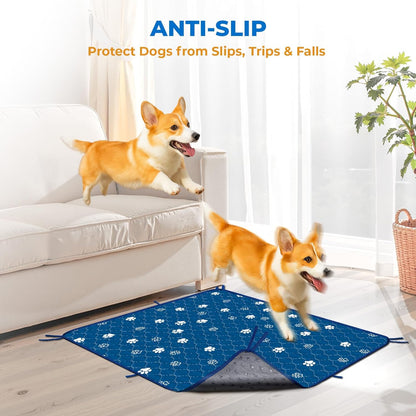 Fostanfly Washable Pee Pads for Dogs, 2 Pack Large 36"x48" Ultra-Absorbent and Leak-Proof Non-Slip