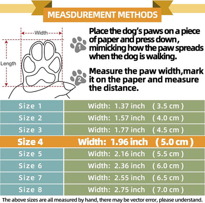 Hcpet Dog Boots for Large Dogs, Dog Shoes for Hot Pavement Winter Snow, Paw Protector Dog Booties