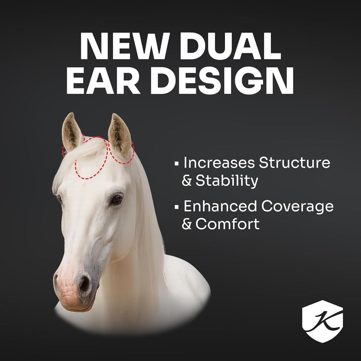Kensington 90% UV Fly Mask Halter CatchMask UViator - Without Ears & Forelock Freedom Web Trim