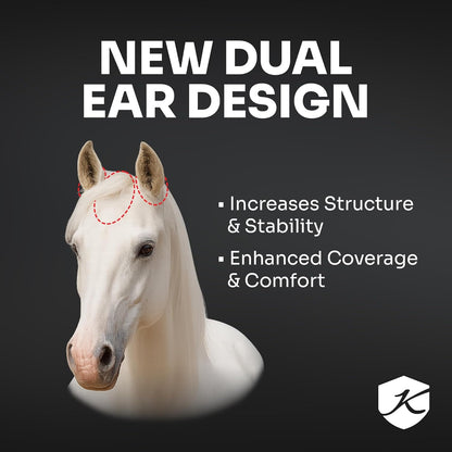 Kensington 90% UV Fly Mask Halter CatchMask UViator - Without Ears & Forelock Freedom Web Trim