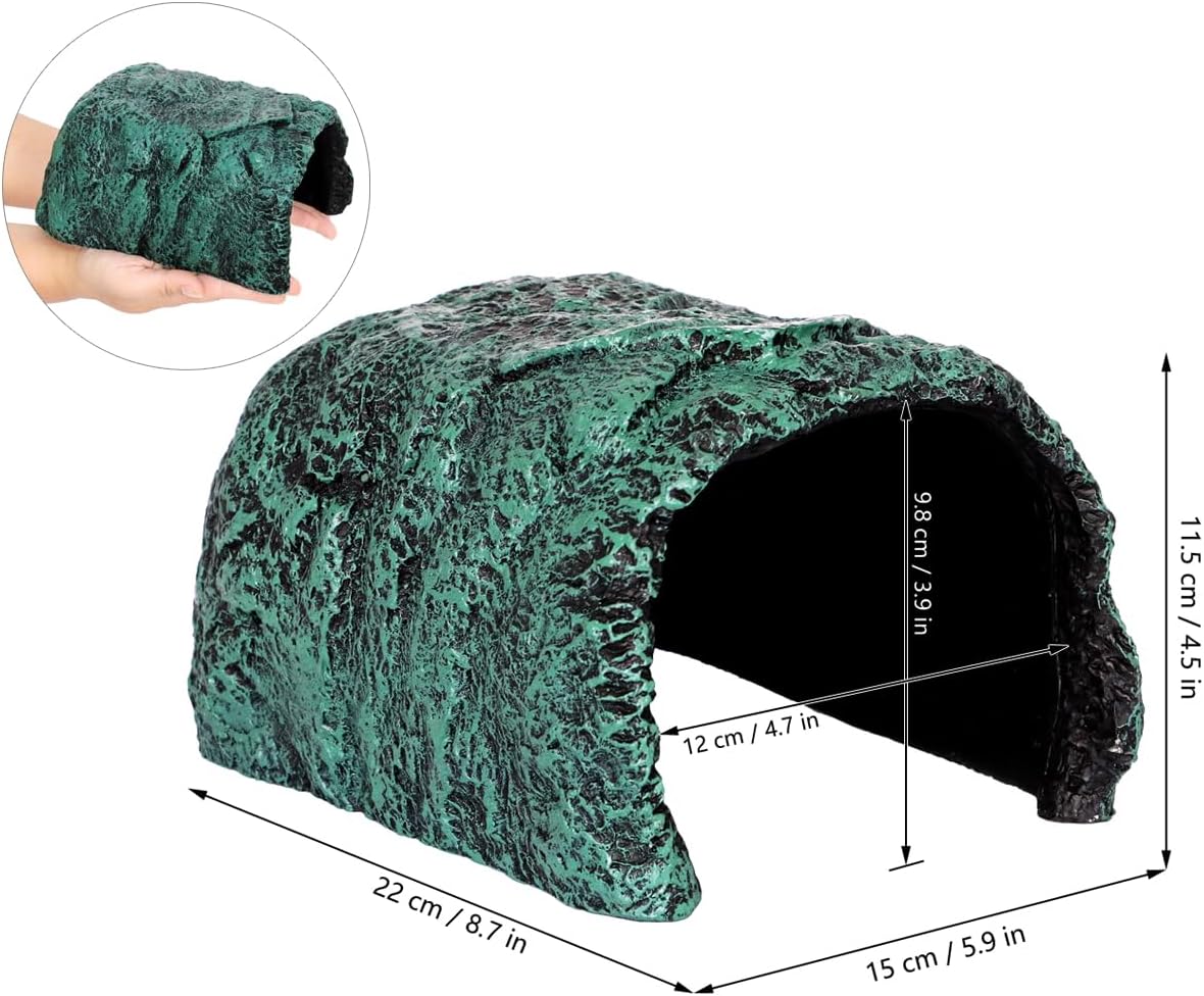 Reptile and Amphibians Rock Hide Cave - Climbing and Hiding Spots, Terrarium & Aquarium Decor