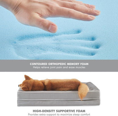 Friends Forever Orthopedic Dog Bed for Large Dogs, Waterproof Memory Foam Dog Sofa Bed L with