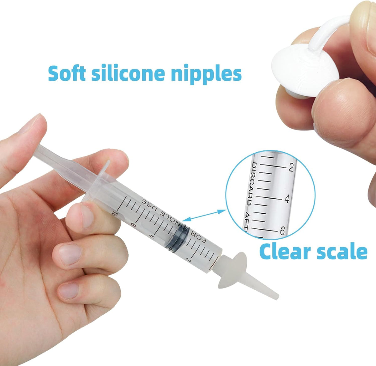Artecare 10 Pcs Kitten Feeding Nipples and Nursing Syringe,Pet Nursing Nipples with