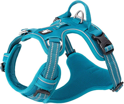 TRUE LOVE Dog Harness No Pull Nylon Reflective Pet Harness Adjustable Comfortable Control Step-in