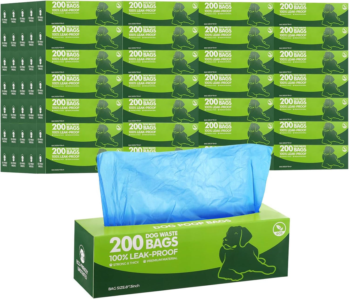 Sherr 20 Boxed Rolls 4000 Counts Dog Poop Bags Bulk Leak Proof Dog Waste Bags Universal Pet Doggy