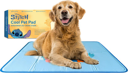 The Green Pet Shop Cool Pet Pad - Large, Disney’s Stitch - Self-Cooling, Pressure Activated Mat for