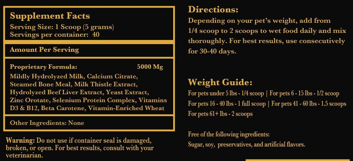 Nursing Supplement and Vitamins for Nursing Dogs and Cats - Nursing, Lactation and Recovery