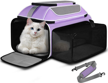 Petskd Top and Side Expandable Pet Carrier 19x13x9 Inches Southwest Allegiant Airlines Approved
