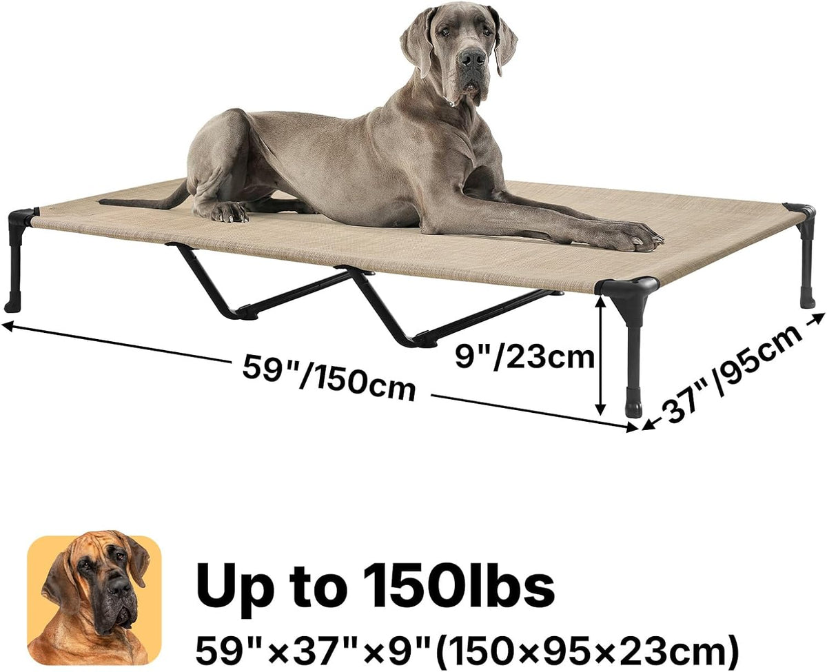 Veehoo Outdoor Elevated Dog Cot Bed-Cooling Raised Pet Bed for XX-Large Dog, Washable Breathable