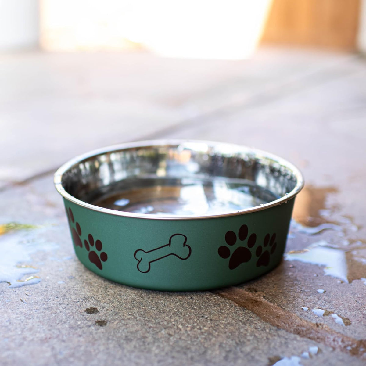 Loving Pets Bella Dog Bowls- Stainless Steel Dog & Cat Bowls - Spill Proof Dog Food Bowl, Cat Bowl
