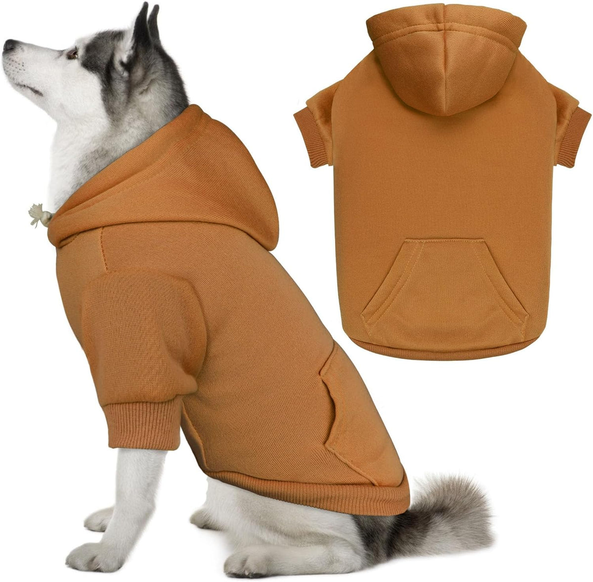 Dog Sweaters for Large Dogs Dog Hoodie Sweater Solid Soft Brushed Fleece Clothes Sweatshirt with