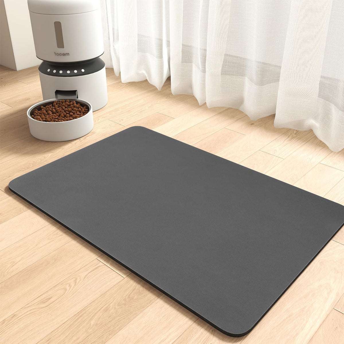 MontVoo-Absorbent Pet Feeding Mat-No Stains Pet Mat for Food and Water Bowl-Quick Dry Cat & Dog
