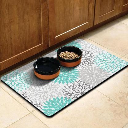 Pet Feeding Mat for Floors Waterproof Dog Mat for Food and Water Absorbent Quick Dry Non Slip mat