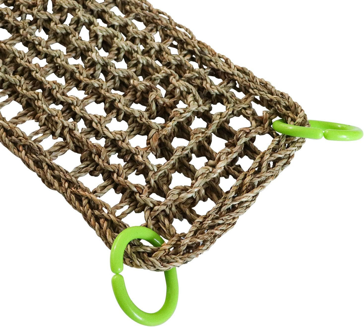 39 x 7 Inches Seagrass Mat, Natural Seagrass Woven Net, Bird Hammock Mat with Hooks, Cage