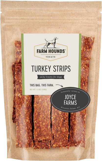 Farm Hounds - Turkey Strips - Premium Natural Jerky for Dogs - 100% Humanely Raised Turkey