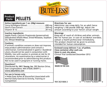 Absorbine Bute-Less Comfort & Recovery Support Supplement, Provides Long-Term Comfort, Gentle on