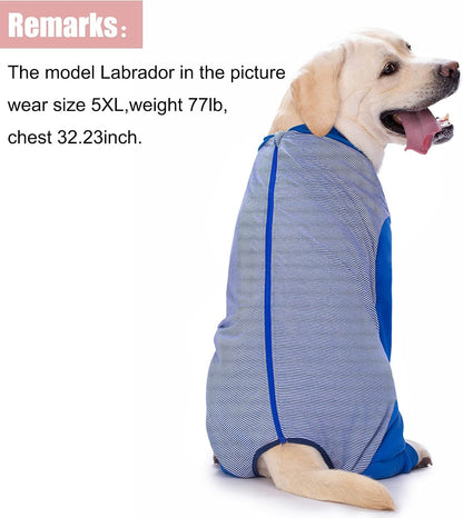 Yeapeeto Dog Onesie Surgery Recovery Suit for Large Medium Bodysuit Dogs Pajamas PJS Full Body for