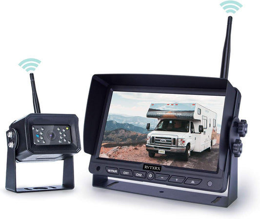 Digital Wireless Backup Camera Kit, 7 Inch Display and 720P HD Resolution, Wide Angle Rear View