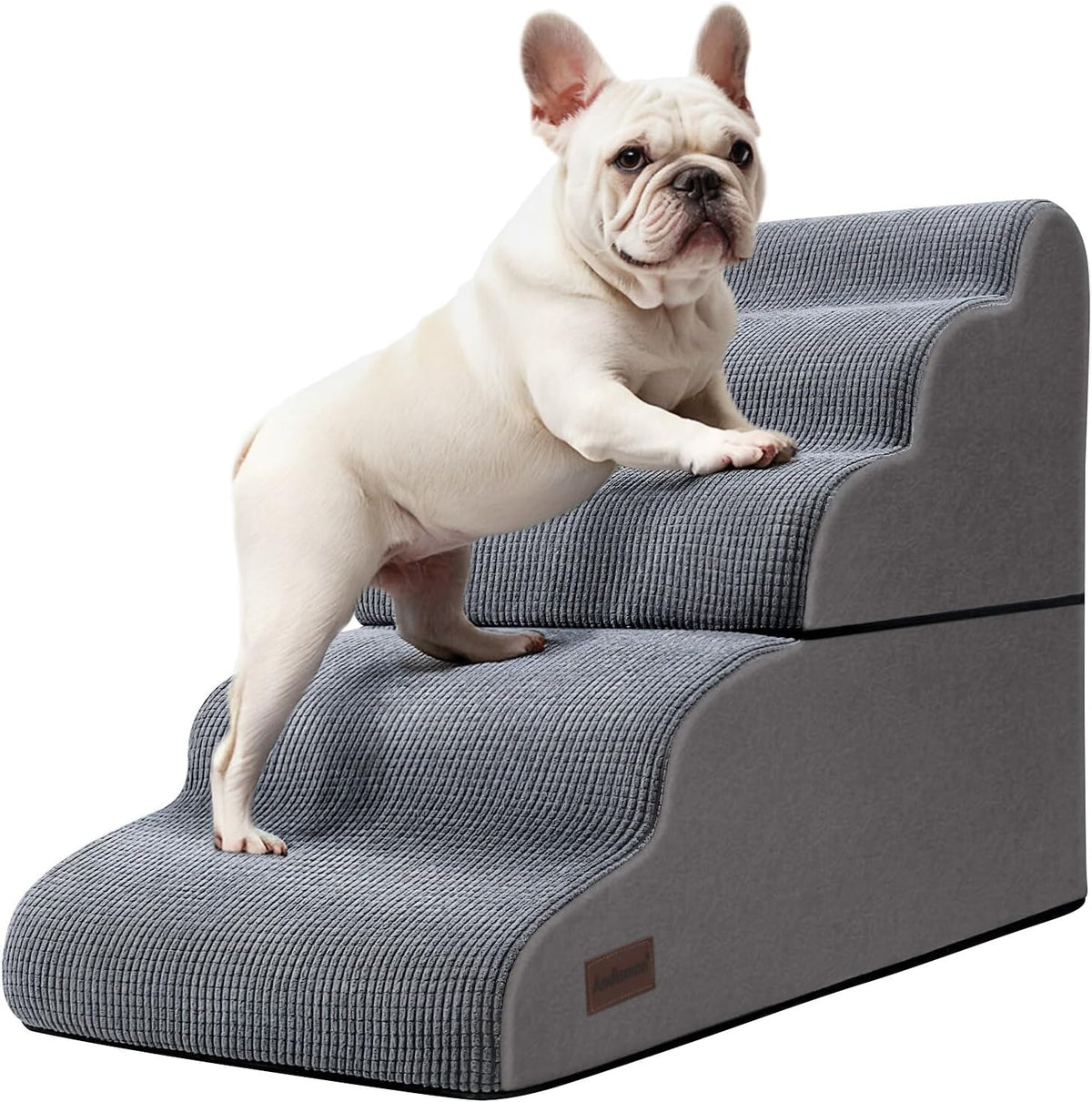 Dog Stairs and Ramp for High Bed, 5-Step Dog Steps for Small Dogs and Cats,Non-Slip Pet Stairs