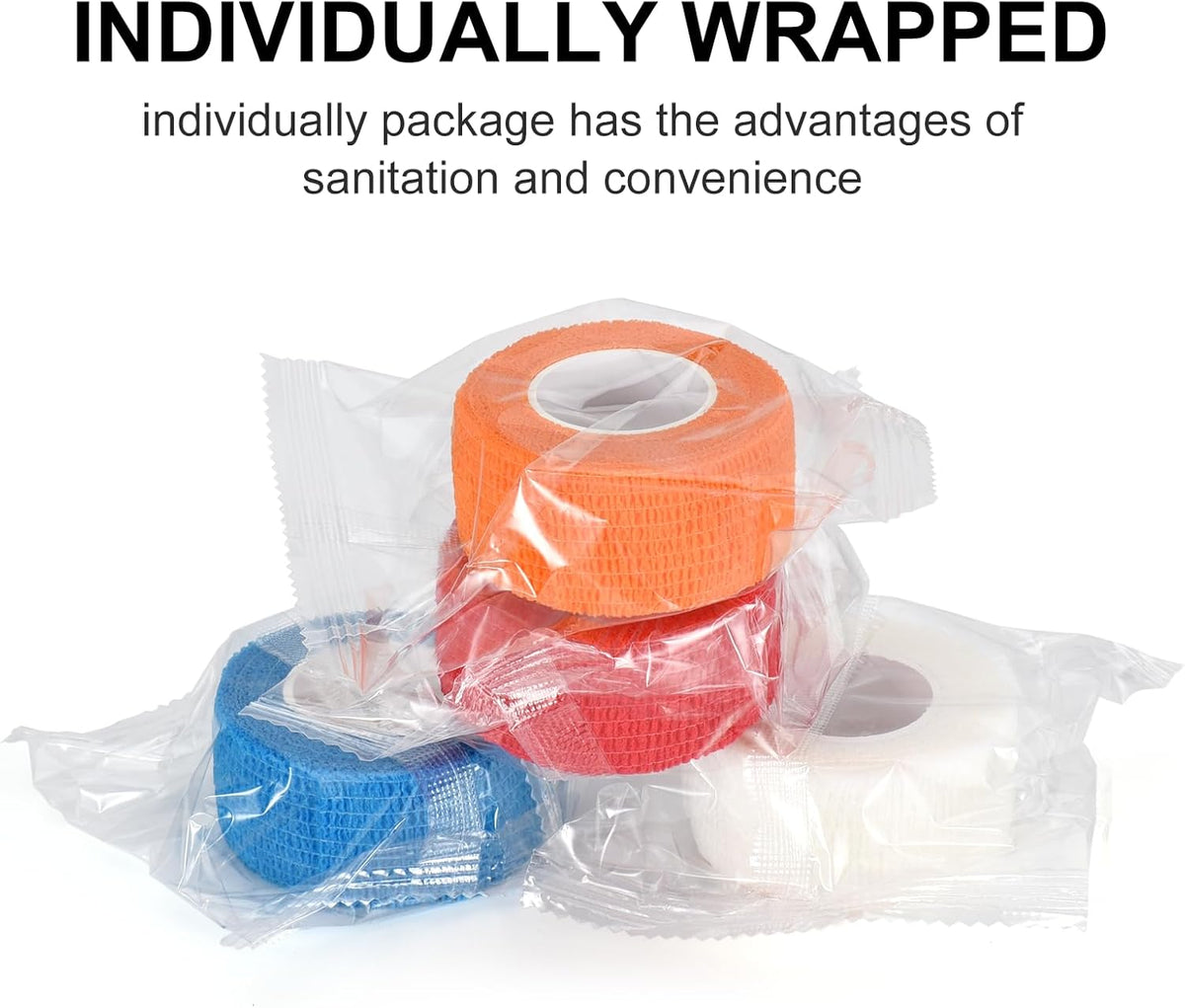 12 Pack Self Adhesive Bandage Wrap 1 Inch Cohesive Bandage Self Adherent Vet Wrap for Dog Pets