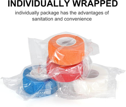 12 Pack Self Adhesive Bandage Wrap 1 Inch Cohesive Bandage Self Adherent Vet Wrap for Dog Pets