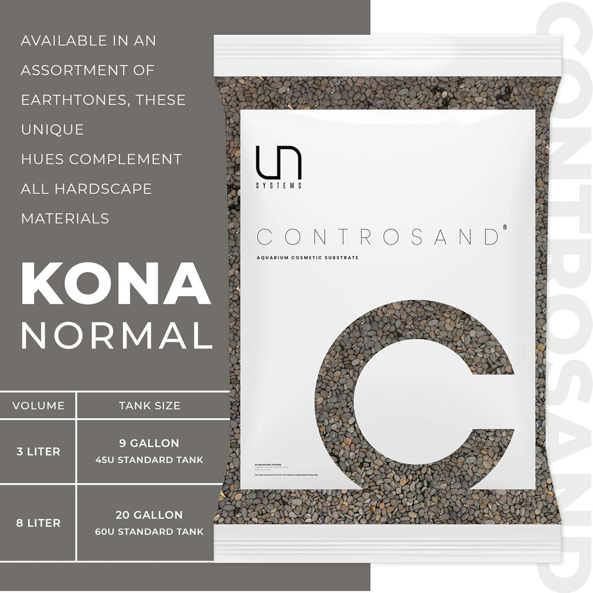 Ultum Nature Systems Controsand Kona Aquarium Sand (8L) - Freshwater Tank Substrate for Live Shrimp