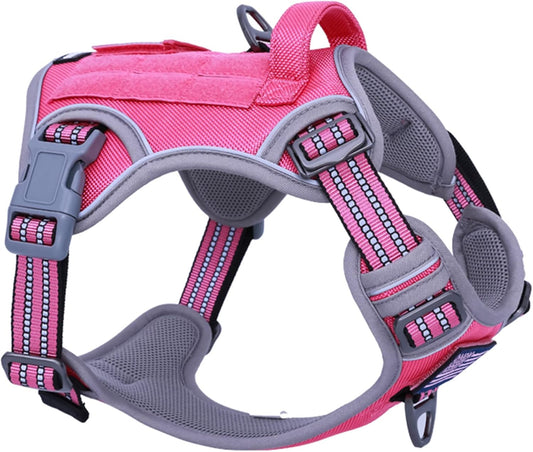 BUMBIN Tactical Dog Harness for Medium Dogs No Pull, Famous TIK Tok No Pull Puppy Harness, Fit
