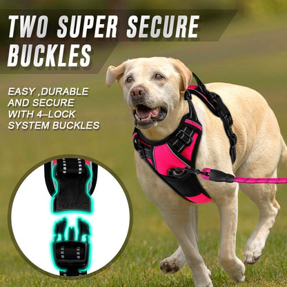 BARKBAY No Pull Dog Harness Front Clip Heavy Duty Reflective Easy Control Handle for Large Dog