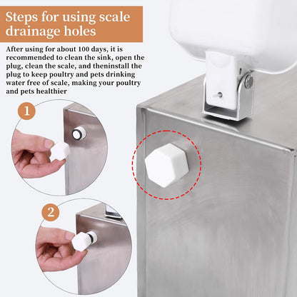 XINYI Automatic Dog Feeder and Waterer 2-in-1,SU304 Stainless Steels 2.6 Gallon Water Tank with 1