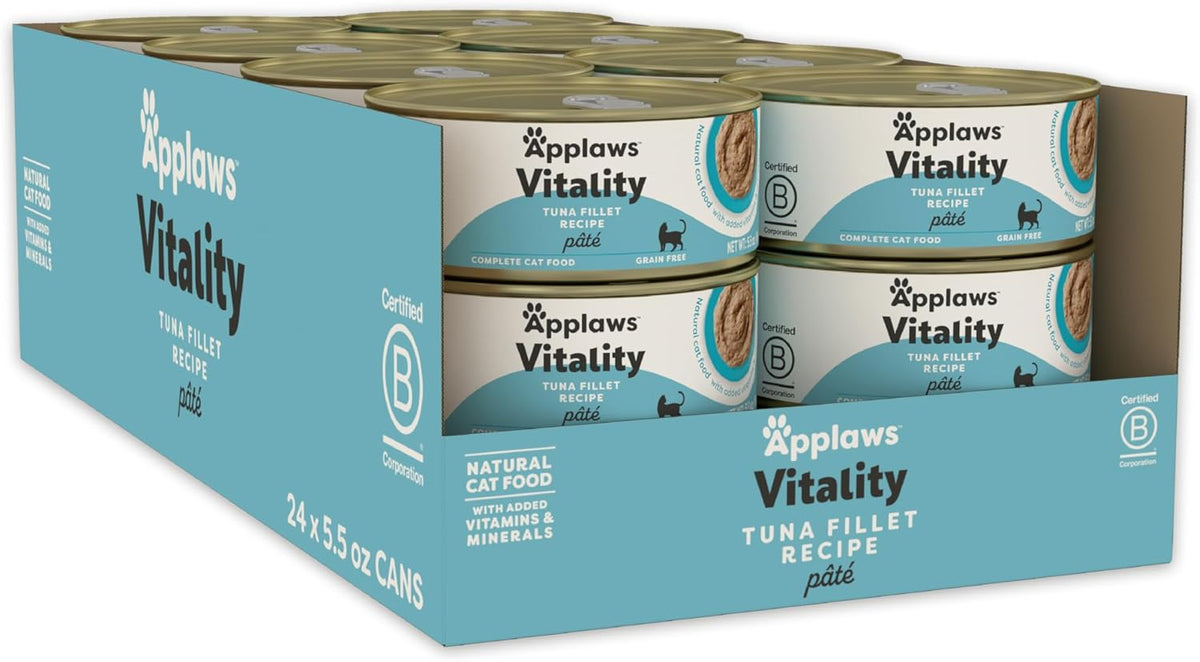 Applaws Vitality Wet Cat Food Paté, Natural Canned Cat Food, Wet Food for Cats with Added Vitamins
