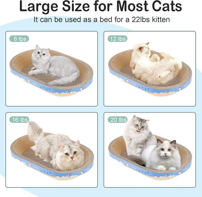 Cat Scratcher, 2pcs-23.6x14.9 inches Large Cat Scratching Board, Cardboard Cat Scratchers for