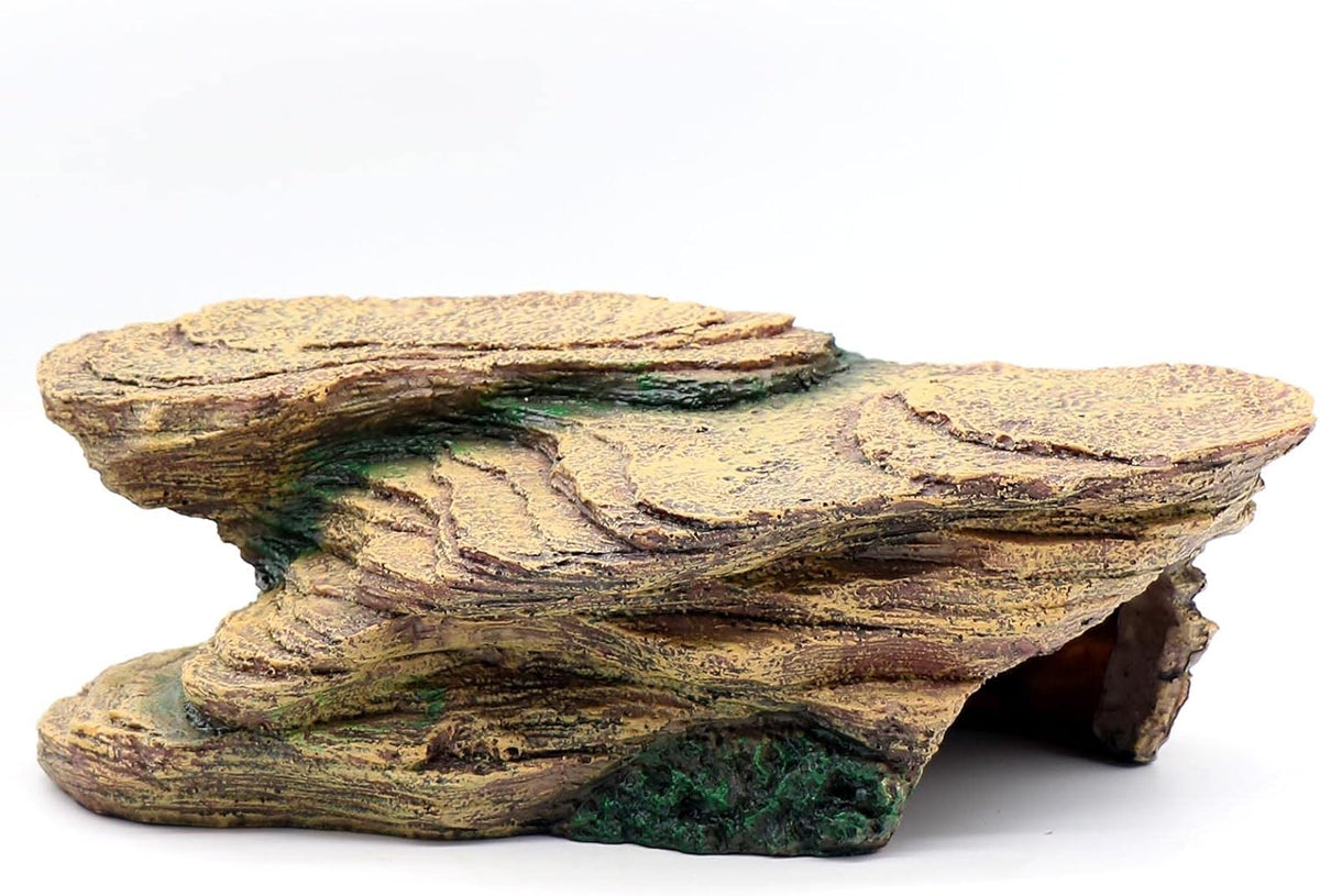 Turtle Basking Platform Shale Scape Step Ledge, Reptile Cave Hideout Turtle Tank Accessories