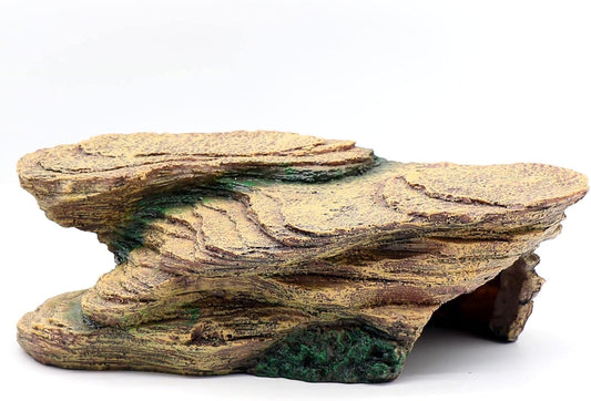 Turtle Basking Platform Shale Scape Step Ledge, Reptile Cave Hideout Turtle Tank Accessories