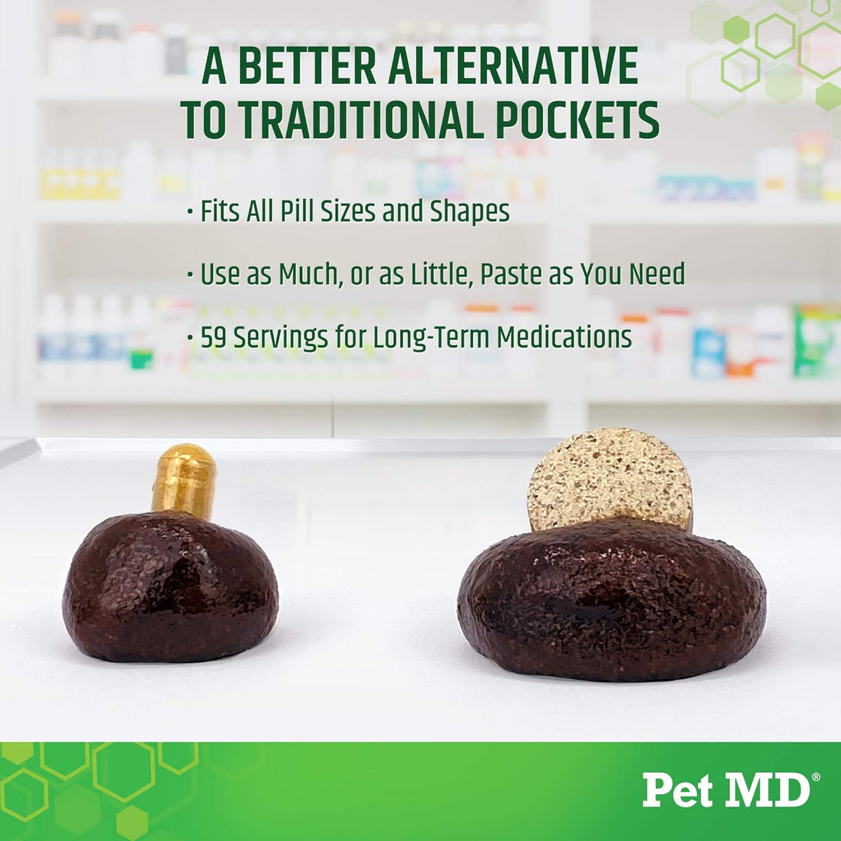Pet MD Wrap A Pill Bacon Flavor Pill Paste for Dogs - Create a Pocket to Hide Pills and Medication