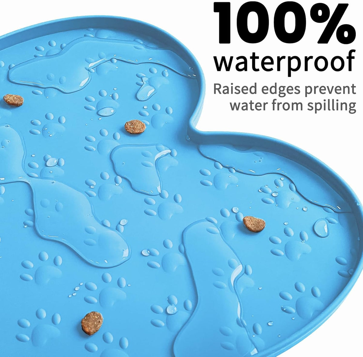 Dog Food Mat Anti-Slip Silicone Dog Bowl Mat Thicker Pet Placemat Waterproof Cat Feeder Pad with