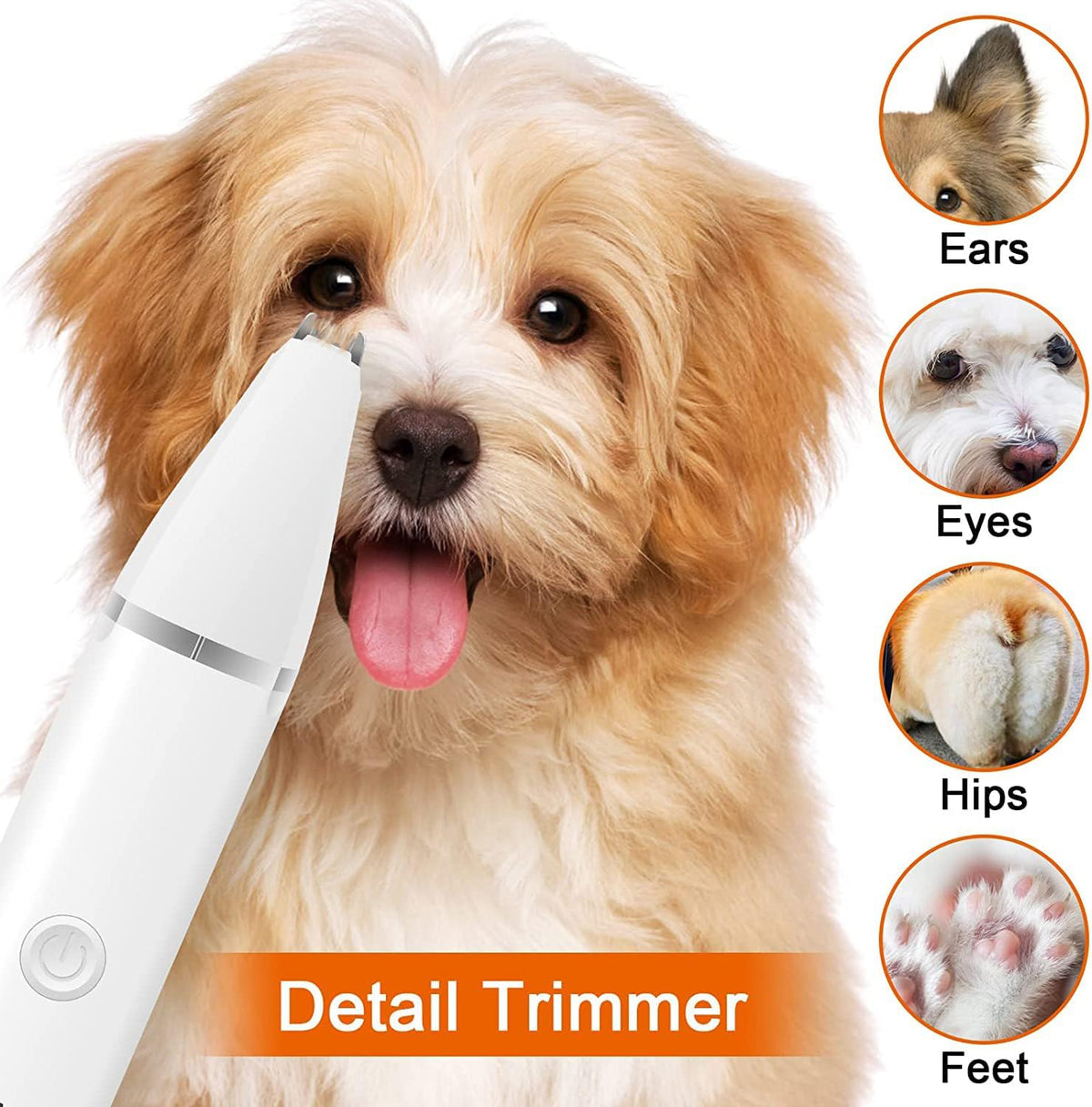 Dog Clippers Grooming Kit Hair Clipper-Low Noise Paw Trimmer- Rechargeable - Cordless Quiet Nail