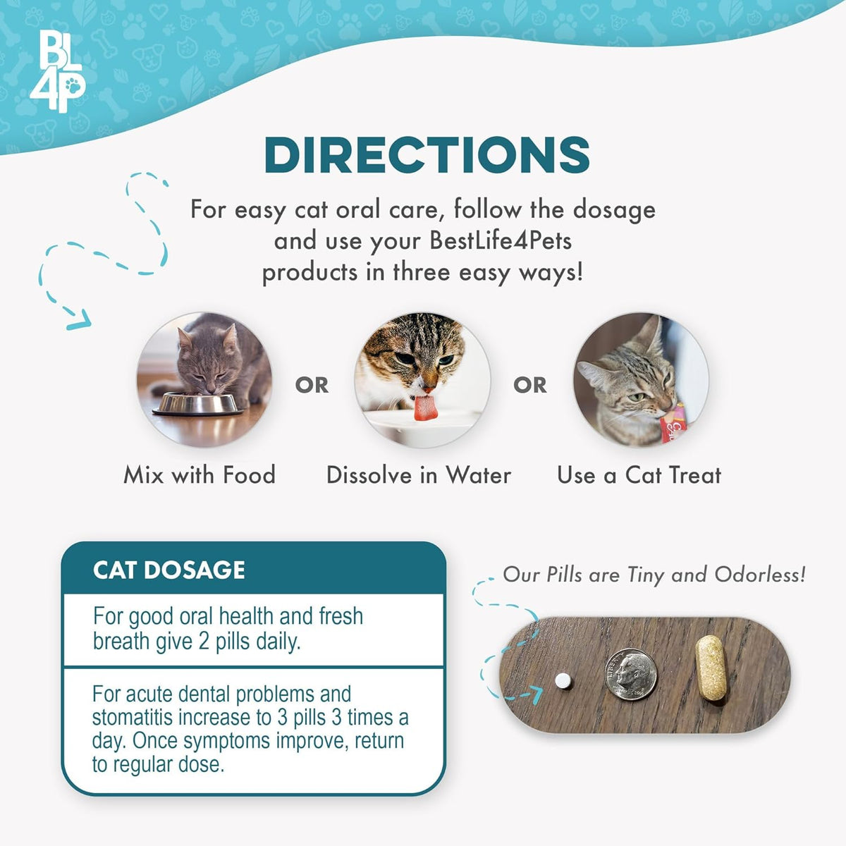 Cat Dental Supplement for Bad Breath, Tartar & Gum Support – Natural Oral Tablets for Fresh Breath