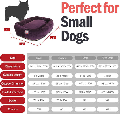 Majestic Pet 24 Inch Micro Velvet Calming Dog Bed Washable 24x19x7 (Inch) – Cozy Soft Round Donut