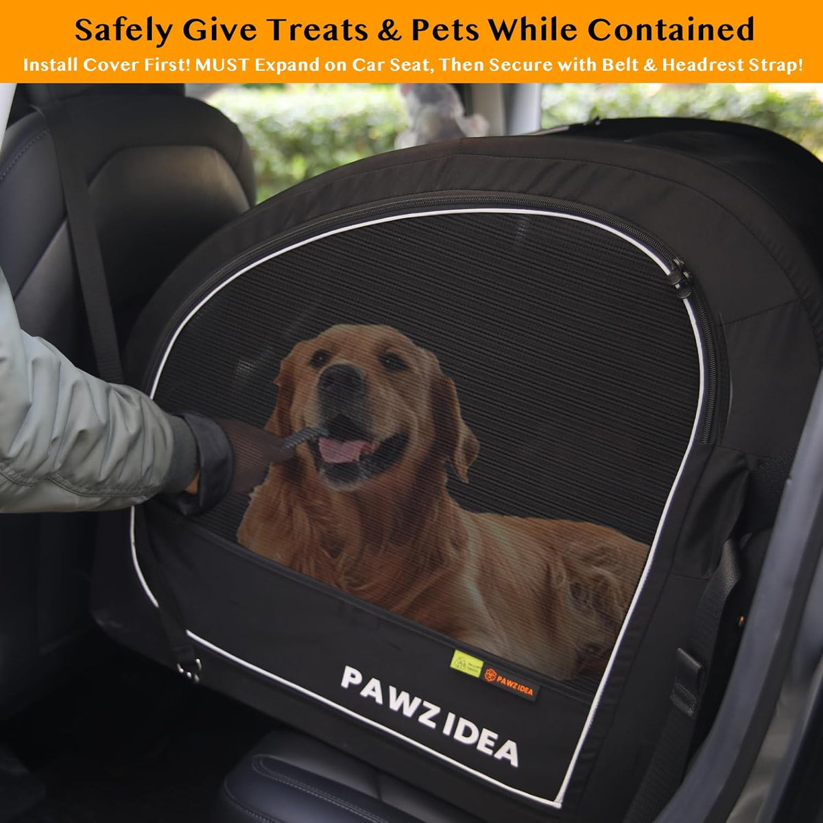 PAWZIDEA Dog Stroller for Large Dogs, Pet Stroller with Detachable Carrier for Portable Dog Crate