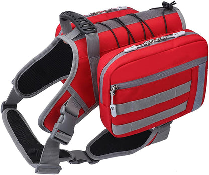 BYGD Dog Hiking Backpack, Dog Backpack for Medium to Large Dogs, with Large Capacity, 2 Spacious
