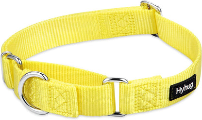 Hyhug Pets Premium Upgraded Heavy Duty Nylon Anti-Escape Pup Martingale Collar for Boy and Girl