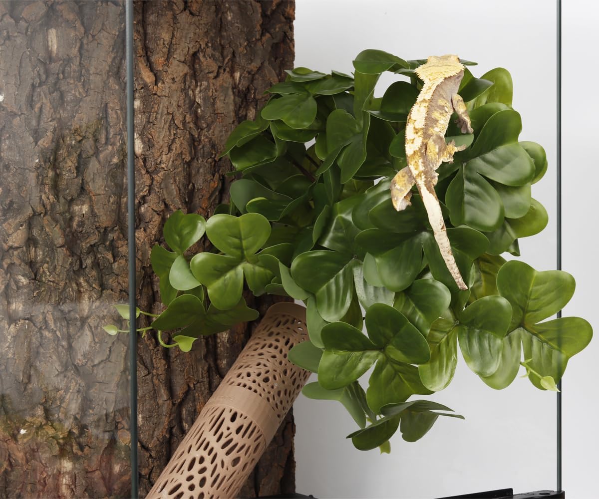 Reptile Plants for Terrarium, Amphibian Habitat Decor Artificial Hanging Plants with Suction Cup