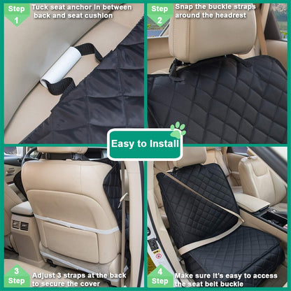 Waterproof Front Seat Cover Dog Car Seat Covers Nonslip and Full Protection with Side Flaps Fits