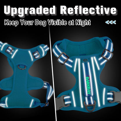 BARKBAY Dog Harness No Pull with ID Tag Pocket - Heavy Duty, Reflective, Easy Control for Large