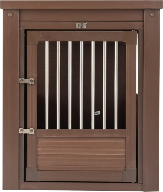 New Age Pet ECOFLEX Dog Crate End Table - Durable Wood-Plastic Composite with Stainless Steel
