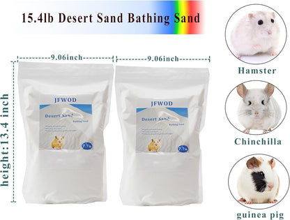 Hamster Bath Sand, 15.4lb Dust Free Desert Sand or Potty Litter Sand for Hamster Chinchillas Gerbil